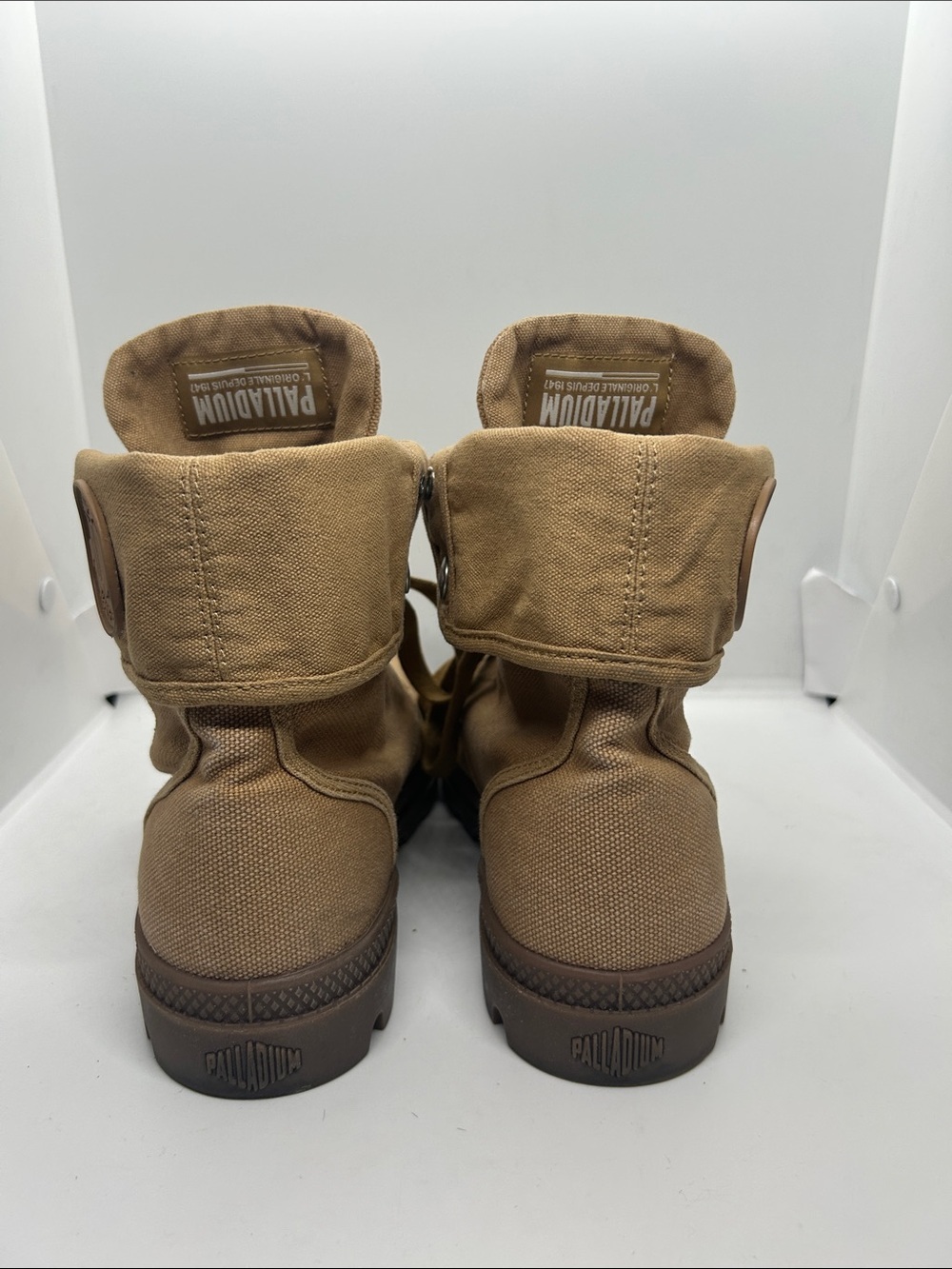 Palladium Women’s Pampa Baggy Wax 02353-209 Woodlin Canvas Boots  Size 10 - Picture 4 of 13